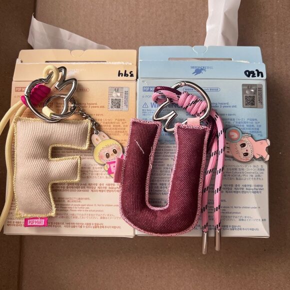 Pop Mart Pin for Love Series Letters F and U Open Box NEW - Picture 1 of 6